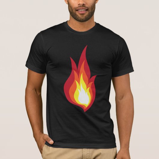 Brandvlam van vuurkostuum - het gloeit vuurwerk t-shirt (Voorkant)