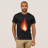 Brandvlam van vuurkostuum - het gloeit vuurwerk t-shirt (Voorkant volledig)