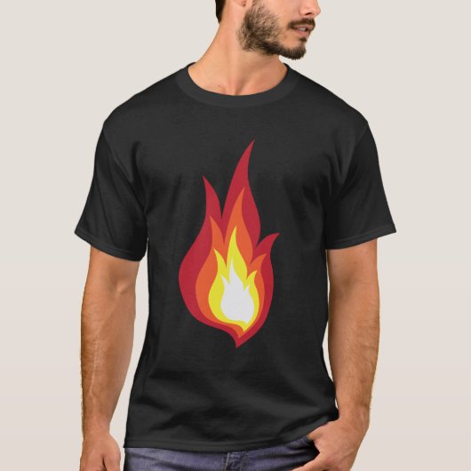Brandvlam van vuurkostuum - het gloeit vuurwerk t-shirt (Voorkant)