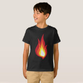 Brandvlam van vuurkostuum - het gloeit vuurwerk t-shirt (Voorkant volledig)