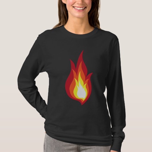 Brandvlam van vuurkostuum - het gloeit vuurwerk t-shirt (Voorkant)