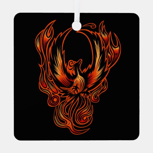 Brandvogel Metalen Ornament (Achterkant)