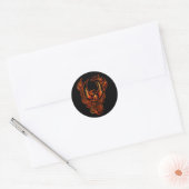 Brandvogel Ronde Sticker (Envelop)