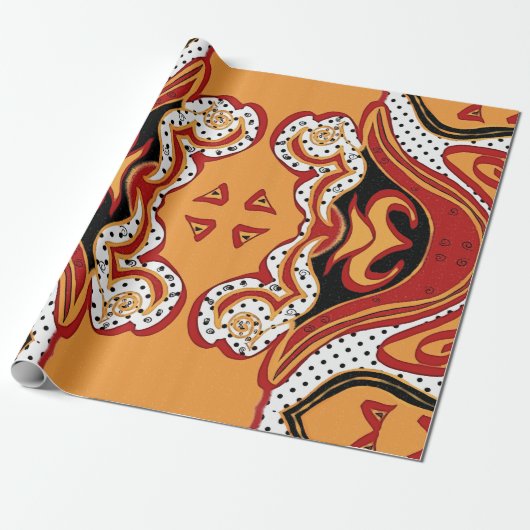 Brandvuur Cadeaupapier (Uitgerold)