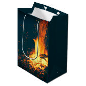Brandvuur Campfire Medium Cadeauzakje (Voorkant Gekanteld)