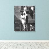 Brandvuur Canvas Afdruk (Insitu (Houten vloer))