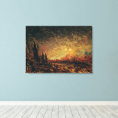 Brandvuur Canvas Afdruk (Insitu (Houten vloer))