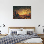 Brandvuur Canvas Afdruk (Insitu (Slaapkamer))