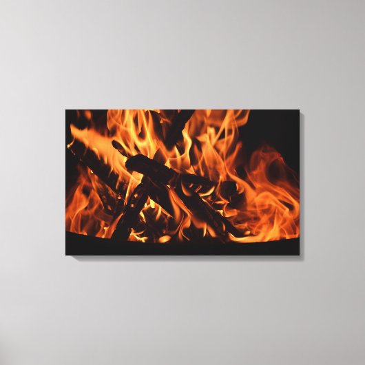 Brandvuur Canvas Afdruk (Voorkant)