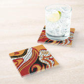 Brandvuur Glazen Onderzetter (Schuin)