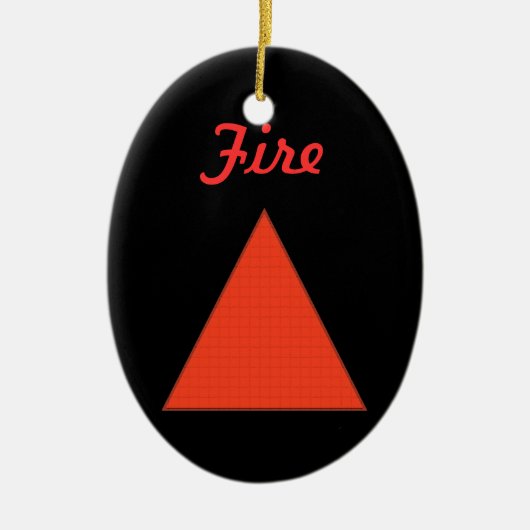 Brandvuur Keramisch Ornament (Voorkant)