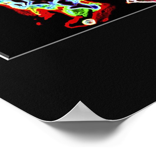 Brandvuur op Poster tegen brand (Hoek)