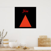 Brandvuur Poster (Keuken)