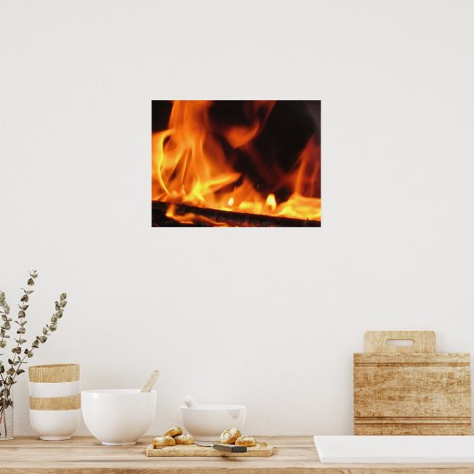 Brandvuur Poster (Keuken)