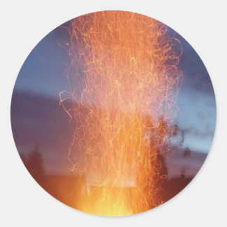 Brandvuur Ronde Sticker