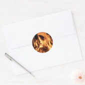 Brandvuur Ronde Sticker (Envelop)
