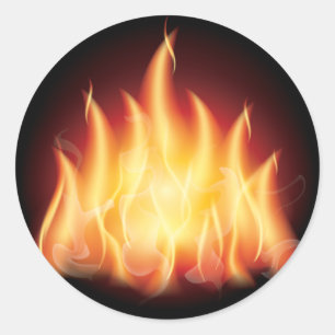Brandvuur Ronde Sticker