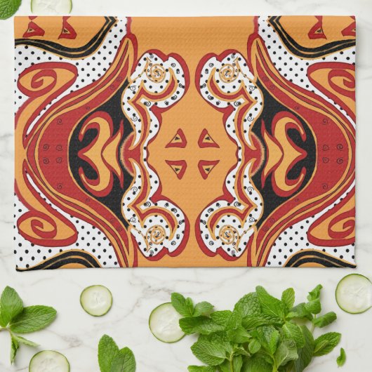 Brandvuur Theedoek (Gevouwen)