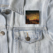 Brandvuur Vierkante Button 5,1 Cm (In situ)