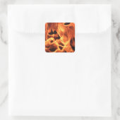 Brandvuur Vierkante Sticker (Tas)