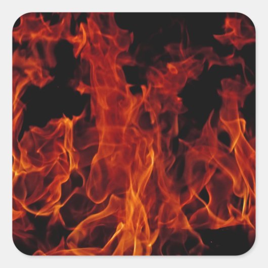Brandvuur Vierkante Sticker (Voorkant)