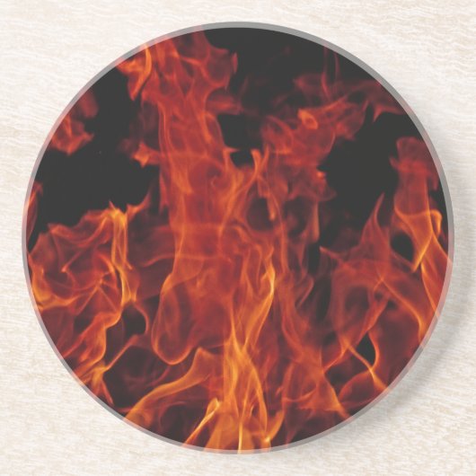 Brandvuur Zandsteen Onderzetter (Voorkant)