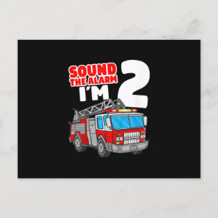 Brandweer 2 jaar oude brandweerman 2e verjaardag feestdagenkaart