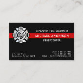 Brandweer Aangepast Logo QR-Code van de Brandweer Visitekaartje (Voorkant)