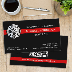 Brandweer Aangepast Logo QR-Code van de Brandweer Visitekaartje