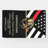 Brandweer Afstuderen Brandweerman Brandweer Spandoek (Horizontaal)