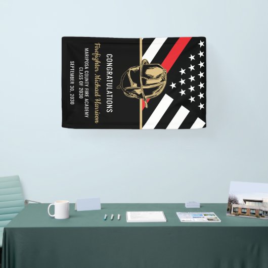 Brandweer Afstuderen Brandweerman Brandweer Spandoek (Beurs)