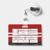 Brandweer Badge (Achterkant met uittrekbare clip)