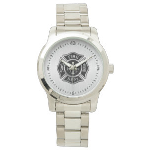 Brandweer Badge Silver Horloge