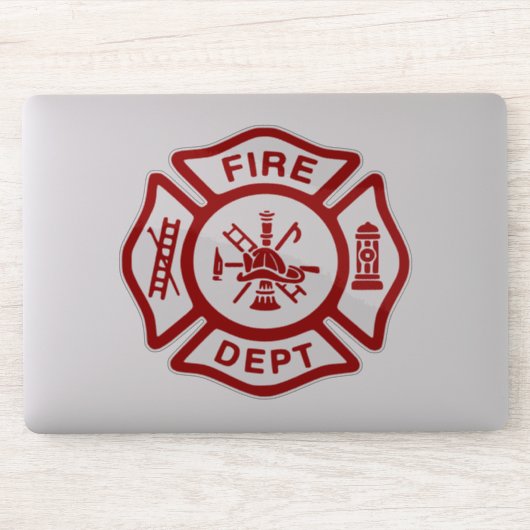 Brandweer Badge Sticker (Computer)