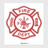 Brandweer Badge Sticker (Vel)