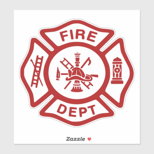 Brandweer Badge Sticker (Vel)