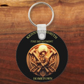 Brandweer Badge symboliseert moed Sleutelhanger (Voorkant)