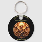 Brandweer Badge symboliseert moed Sleutelhanger (Achterkant)