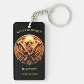 Brandweer Badge symboliseert moed Sleutelhanger (achterkant)