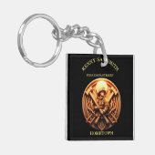 Brandweer Badge symboliseert moed Sleutelhanger (Voorkant Links)