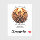 Brandweer Badge symboliseert moed Sticker (Vel)