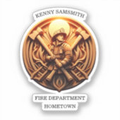 Brandweer Badge symboliseert moed Sticker (Voorkant)
