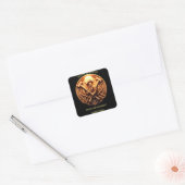 Brandweer Badge symboliseert moed Vierkante Sticker (Envelop)