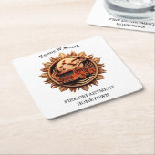 Brandweer Badge uitstralen prestige, Eer Kartonnen Onderzetters (Schuin)