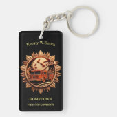 Brandweer Badge uitstralen prestige, Eer Sleutelhanger (achterkant)