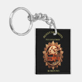 Brandweer Badge uitstralen prestige, Eer Sleutelhanger (Voorkant Links)
