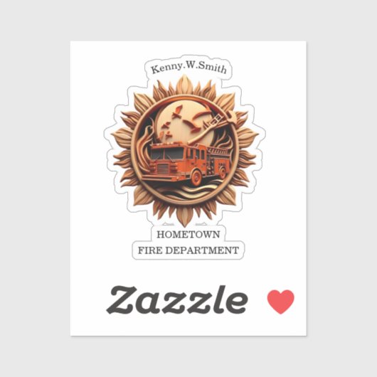 Brandweer Badge uitstralen prestige, Eer Sticker (Vel)