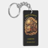 Brandweer Badge van het beschermen van de gemeensc Sleutelhanger (Voorkant Links)