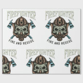 Brandweer brand en redding cadeaupapier (Vlak)