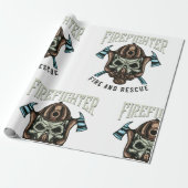 Brandweer brand en redding cadeaupapier (Uitgerold)